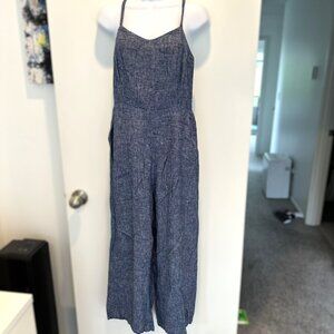 Linen blend denim looking jumpsuit - size M